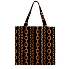 Gold Chain Jewelry Seamless Pattern Zipper Grocery Tote Bag by Ravend