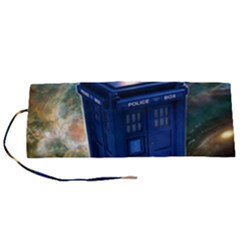 The Police Box Tardis Time Travel Device Used Doctor Who Roll Up Canvas Pencil Holder (s) by Jancukart