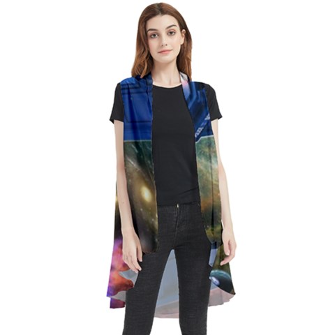 The Police Box Tardis Time Travel Device Used Doctor Who Sleeveless Chiffon Waistcoat Shirt by Jancukart