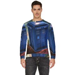 The Police Box Tardis Time Travel Device Used Doctor Who Men s Fleece Sweatshirt by Jancukart