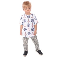 Nautical-seamless-pattern Kids  Raglan Tee