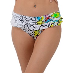 Brain Left Logic Language Science Frill Bikini Bottom by Wegoenart