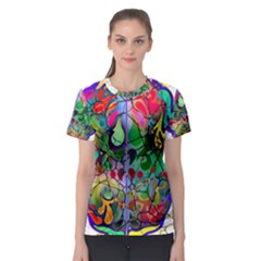 Brain Head Mind Man Silhouette Women s Sport Mesh Tee