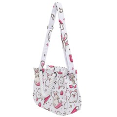 Cute-animals-seamless-pattern-kawaii-doodle-style Rope Handles Shoulder Strap Bag by Jancukart