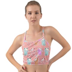 Cute-kawaii-kittens-seamless-pattern Mini Tank Bikini Top