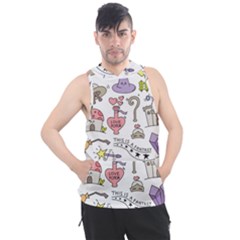 Fantasy-things-doodle-style-vector-illustration Men s Sleeveless Hoodie by Jancukart