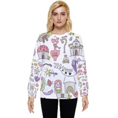 Fantasy-things-doodle-style-vector-illustration Hidden Pocket Sweatshirt by Jancukart