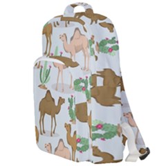 Camels-cactus-desert-pattern Double Compartment Backpack