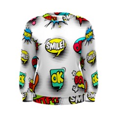 Set-colorful-comic-speech-bubbles Women s Sweatshirt