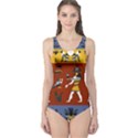 Ancient-egyptian-religion-seamless-pattern One Piece Swimsuit View1