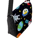 Space Seamless Pattern Flap Closure Messenger Bag (L) View2