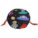 Seamless Pattern With Space Object Ufo Rocket Alien Hand Drawn Element Space Drawstring Bucket Bag View3