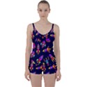 Space Pattern Tie Front Two Piece Tankini View1