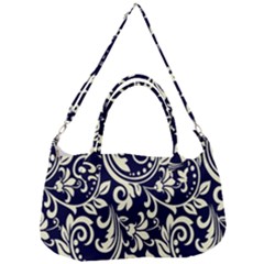 Blue Floral Tribal Removal Strap Handbag by ConteMonfrey