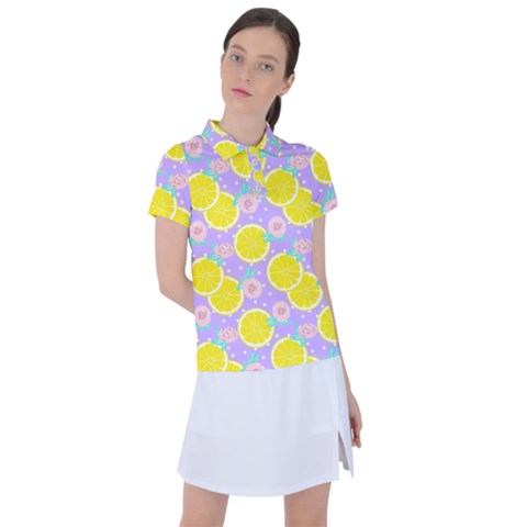 Purple Lemons  Women s Polo Tee by ConteMonfrey