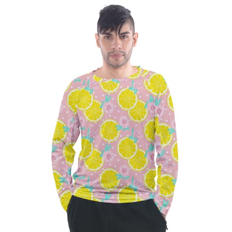 Pink Lemons Men s Long Sleeve Raglan Tee by ConteMonfrey