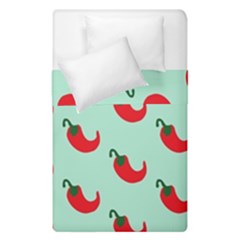 Small Mini Peppers Blue Duvet Cover Double Side (single Size) by ConteMonfrey