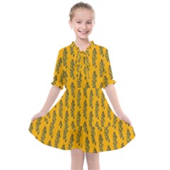 Yellow Lemon Branches Garda Kids  All Frills Chiffon Dress by ConteMonfrey