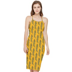 Yellow Lemon Branches Garda Bodycon Cross Back Summer Dress by ConteMonfrey