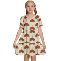 Under My Umbrella Kids  Short Sleeve Tiered Mini Dress by ConteMonfrey