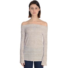 Linen Off Shoulder Long Sleeve Top by ConteMonfrey