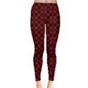 Diagonal Red Plaids Leggings  View1