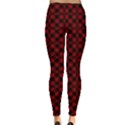 Diagonal Red Plaids Leggings  View2