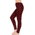 Diagonal Red Plaids Leggings  View3