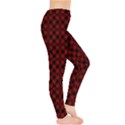 Diagonal Red Plaids Leggings  View4