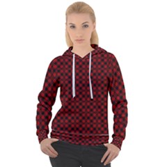 Diagonal Red Plaids Women s Overhead Hoodie by ConteMonfrey