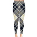 Black, yellow and white diagonal plaids Leggings  View1