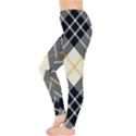 Black, yellow and white diagonal plaids Leggings  View3