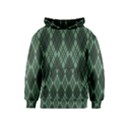 Dark Green Multi Colors Plaid  Kids  Pullover Hoodie View1