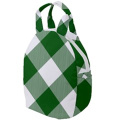 Green And White Diagonal Plaids Travel Backpacks by ConteMonfrey