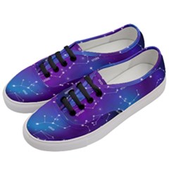 Realistic Night Sky With Constellation Women s Classic Low Top Sneakers by Wegoenart