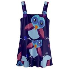 Owl Pattern Background Kids  Layered Skirt Swimsuit by Wegoenart