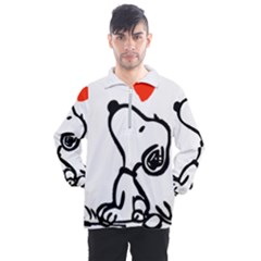 Snoopy Love Men s Half Zip Pullover