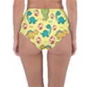 Seamless pattern with cute dinosaurs character Reversible High-Waist Bikini Bottoms View2