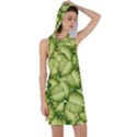 Seamless-pattern-with-green-leaves Racer Back Hoodie Dress View1