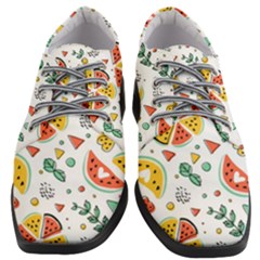 Seamless-hipster-pattern-with-watermelons-mint-geometric-figures Women Heeled Oxford Shoes by Wegoenart