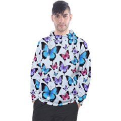 Decorative-festive-trendy-colorful-butterflies-seamless-pattern-vector-illustration Men s Pullover Hoodie by Wegoenart