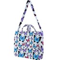 Decorative-festive-trendy-colorful-butterflies-seamless-pattern-vector-illustration Square Shoulder Tote Bag View1