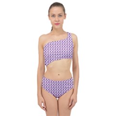 Purple Design Spliced Up Two Piece Swimsuit by designsbymallika