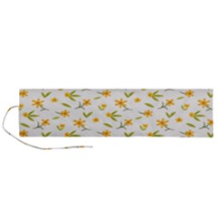 Cute Flower Design Roll Up Canvas Pencil Holder (l) by designsbymallika