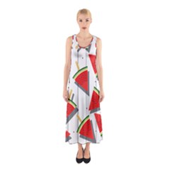 Watermelon Popsicle   Sleeveless Maxi Dress by ConteMonfrey