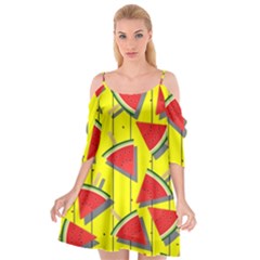 Yellow Watermelon Popsicle  Cutout Spaghetti Strap Chiffon Dress by ConteMonfrey