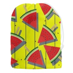 Yellow Watermelon Popsicle  Drawstring Pouch (3xl) by ConteMonfrey