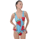 Blue Watermelon Popsicle  Side Cut Out Swimsuit View1