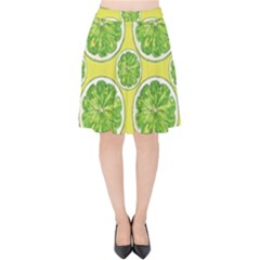 Lemon Cut Velvet High Waist Skirt by ConteMonfrey