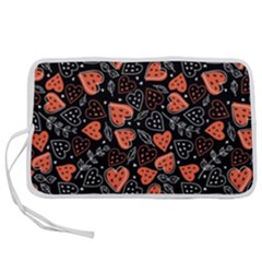 Seamless-vector-pattern-with-watermelons-hearts-mint Pen Storage Case (l) by Wegoenart